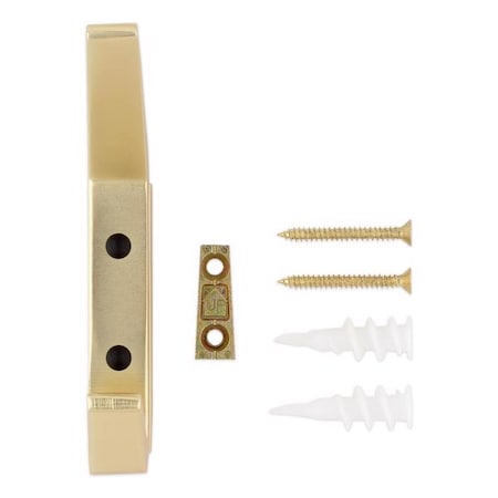 National Hardware National Hardware Reed Medium Brushed Gold Steel 4-3/4 in. L Hook 25 lb 1 pk N337-920